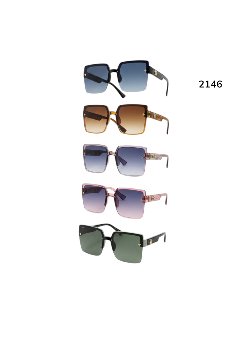 2146 OVERSIZED GEOMETRIC SUNGLASSES - $30/DZN