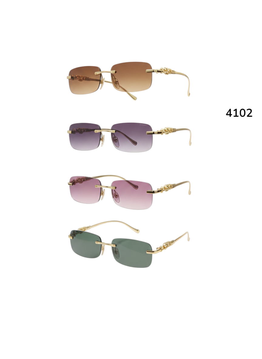 4102 FRAMELESS RECTANGLE SUNGLASSE- $30/DZN