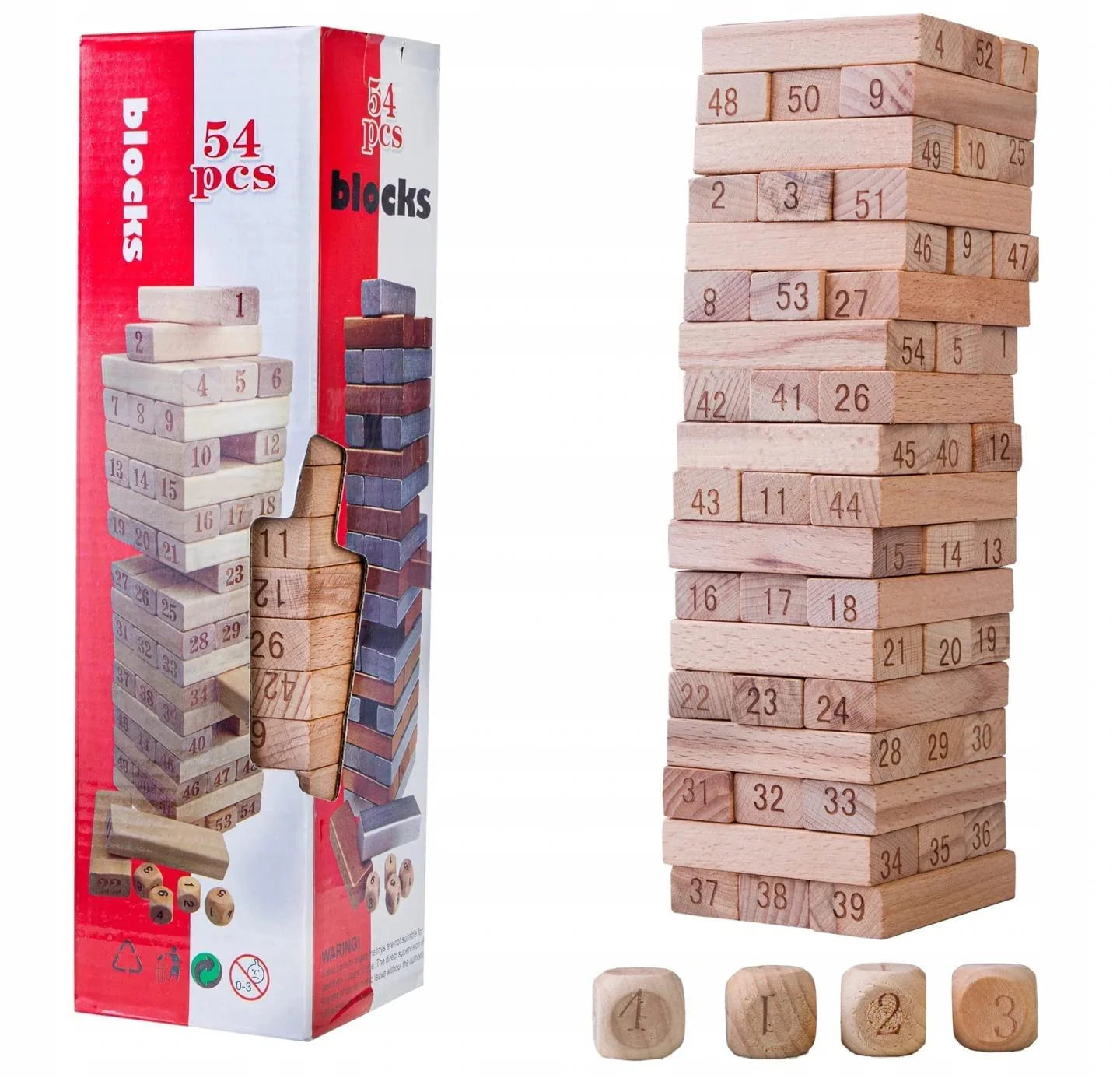 Stacking Wooden Block Game (1 Dzn)