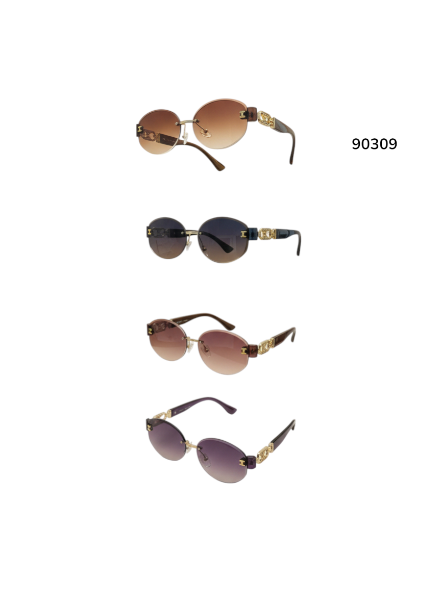 90309 RIMLESS OVAL SUNGLASSES - $30/DZN