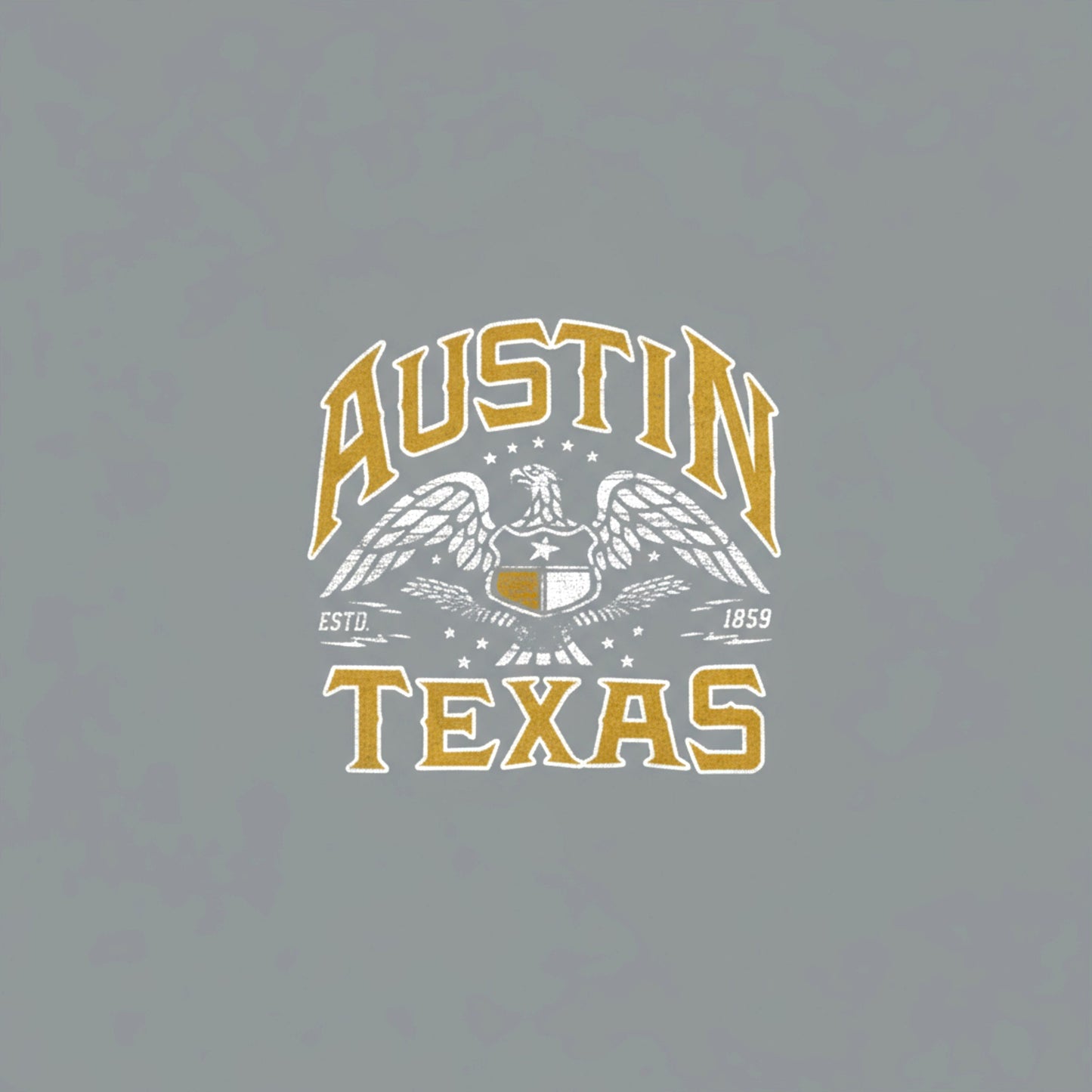 Austin Texas Eagle T-Shirt - Gray