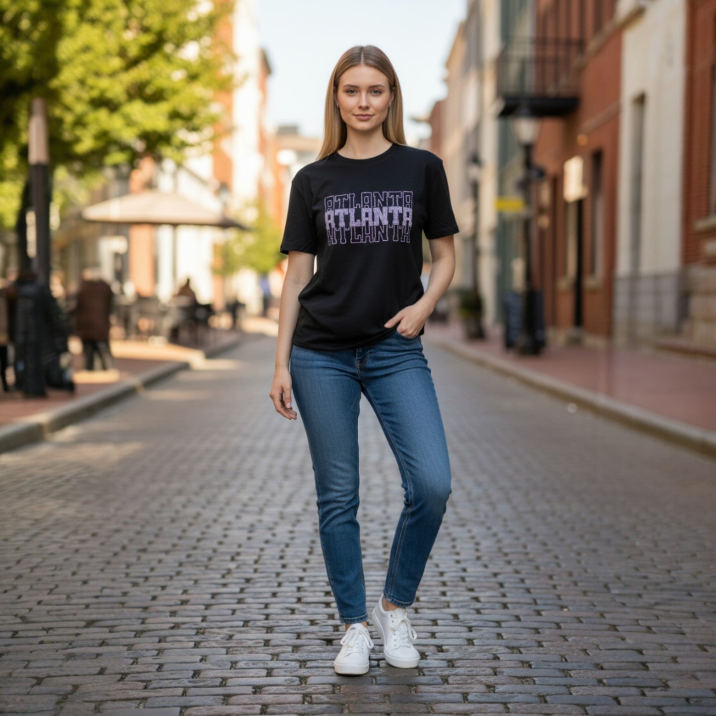 Sparkly Atlanta T-Shirt - Black