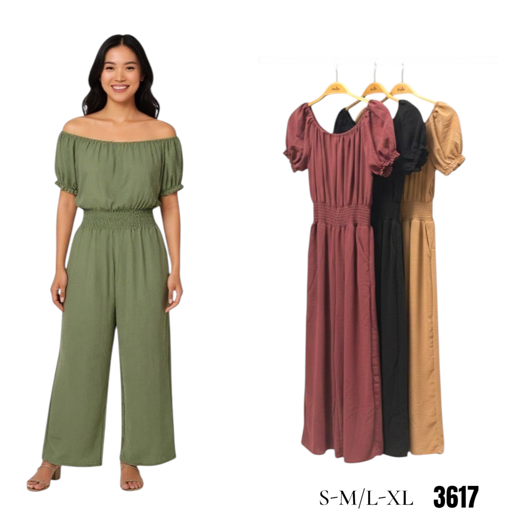 Off Shoulder Jumpsuit (12 S-M / 12 L-XL) 24 PCS