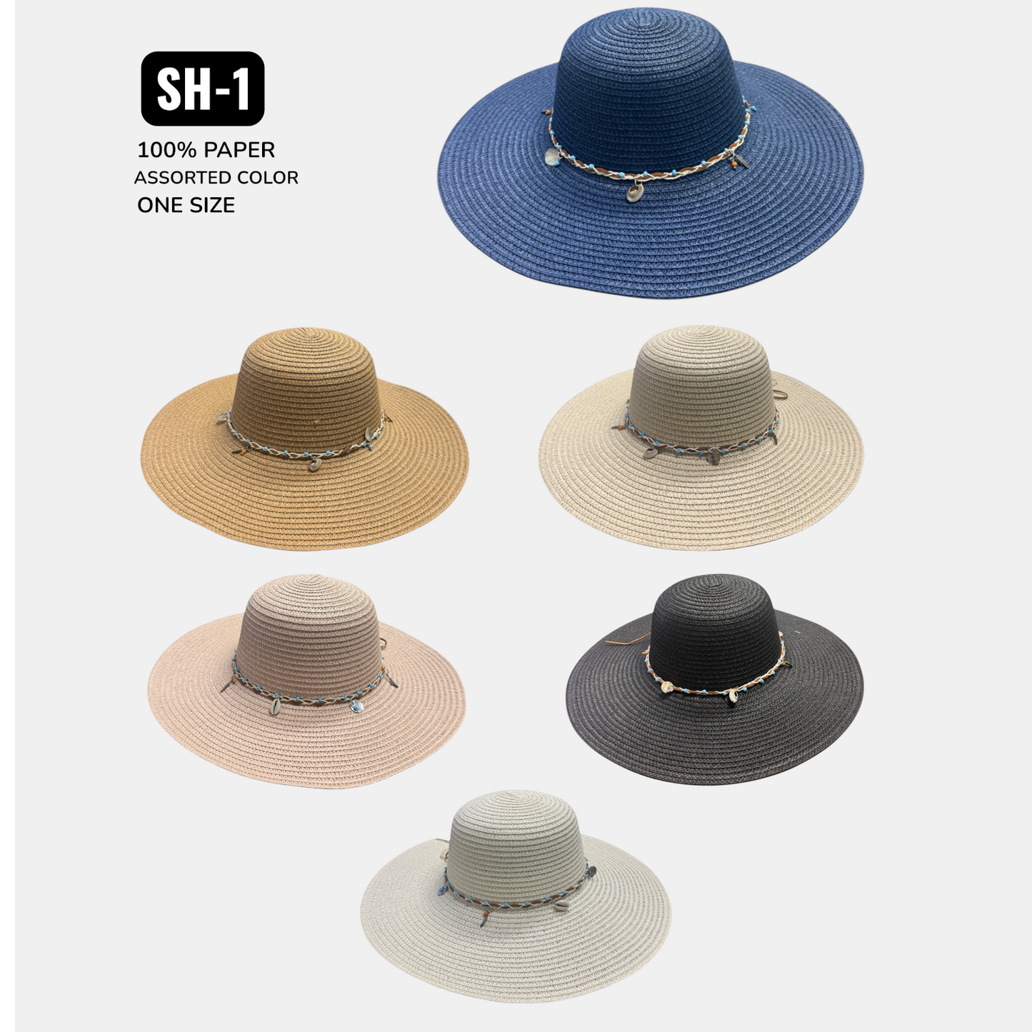 SH-1 SEA CHARM SUN HAT- $36/DZN