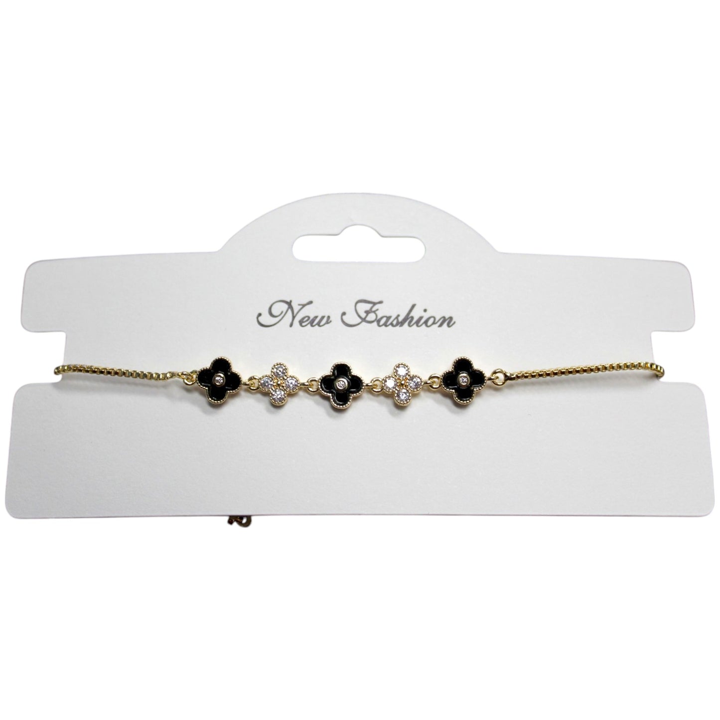 Alhambra Bolo Bracelet - Black & Gold (1 Dzn)