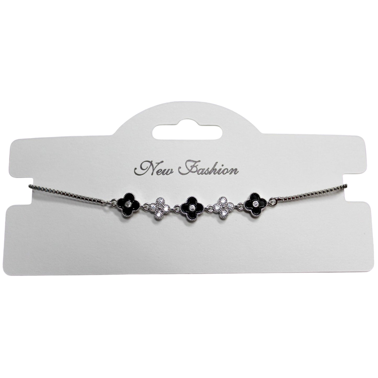 Alhambra Bolo Bracelet - Black & Silver (1 Dzn)