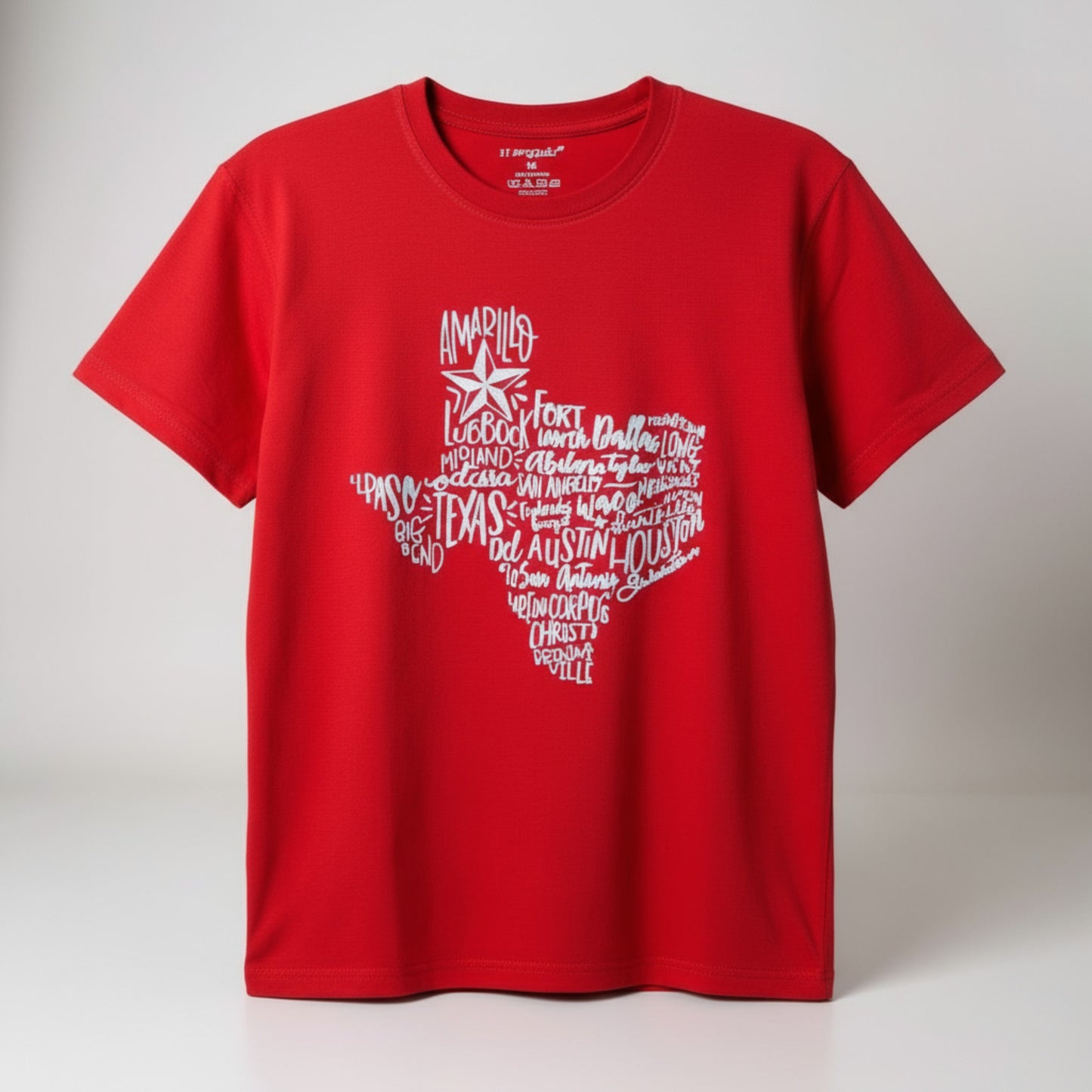Texas Cities T-Shirt - Red