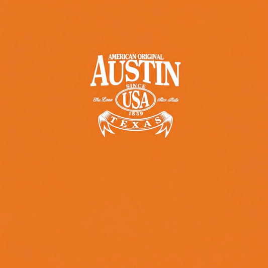 Austin 'Lone Star State' T-Shirt - Orange