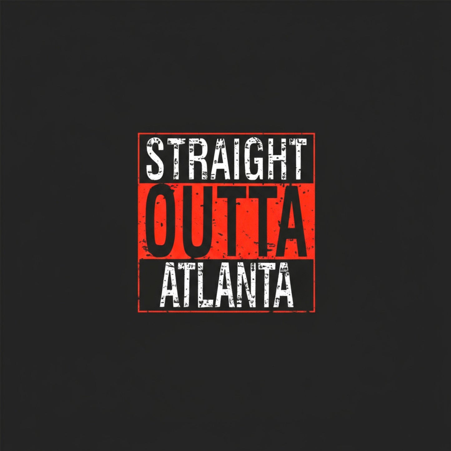 Straight Outta Atlanta T-shirt-Black
