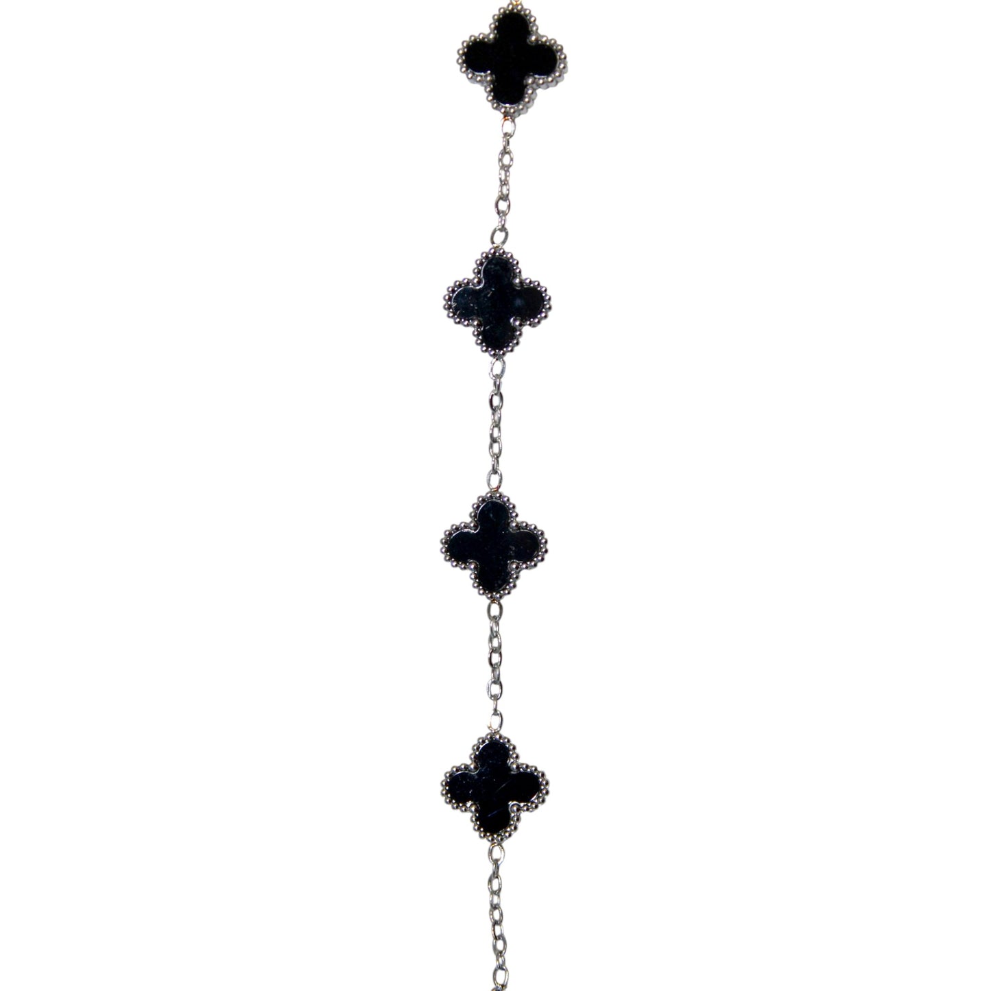 Elegant Black Alhambra Bracelet (1 Dzn)