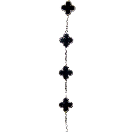 Elegant Black Alhambra Bracelet (1 Dzn)
