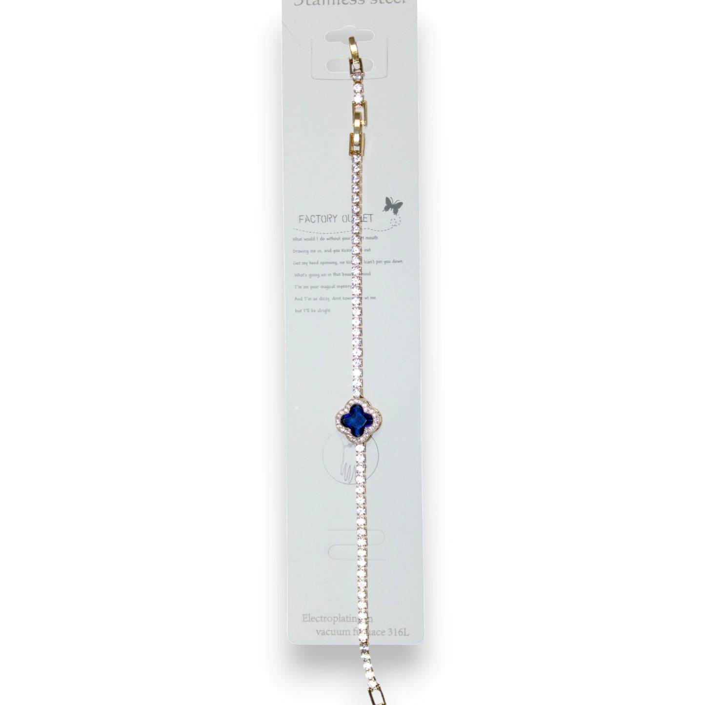 Blue Gem Alhambra Bracelet (1 Dzn)