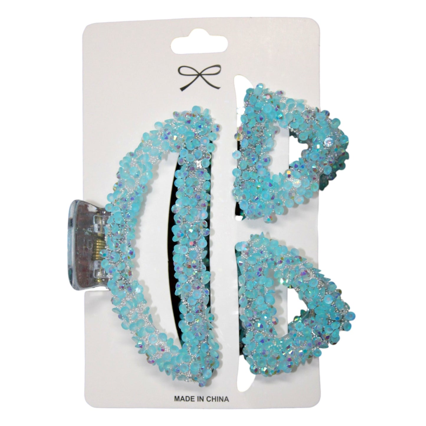 Sparkly Hair Clip Set - Light Blue (1 Dzn)