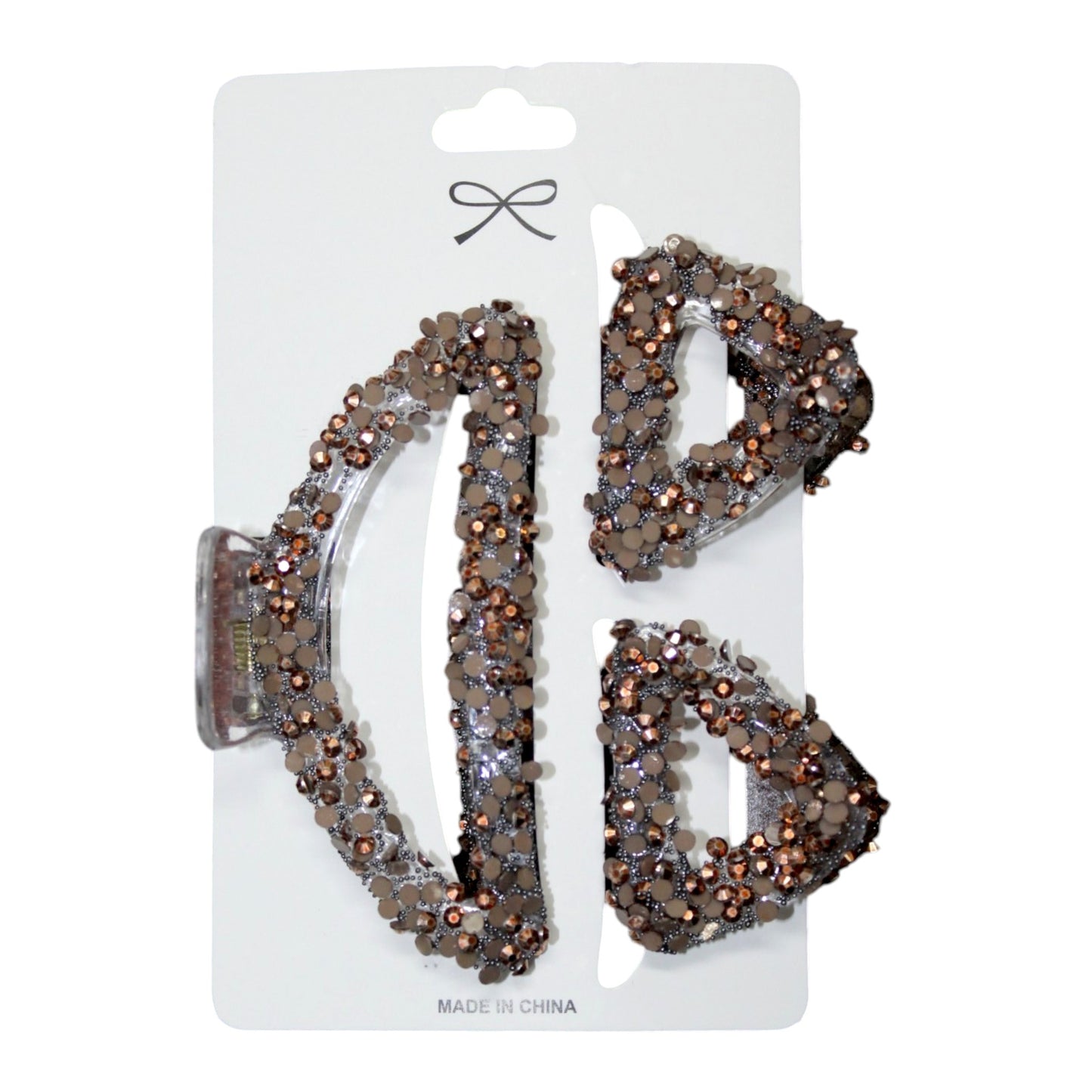 Sparkly Hair Clip Set - Brown (1 Dzn)