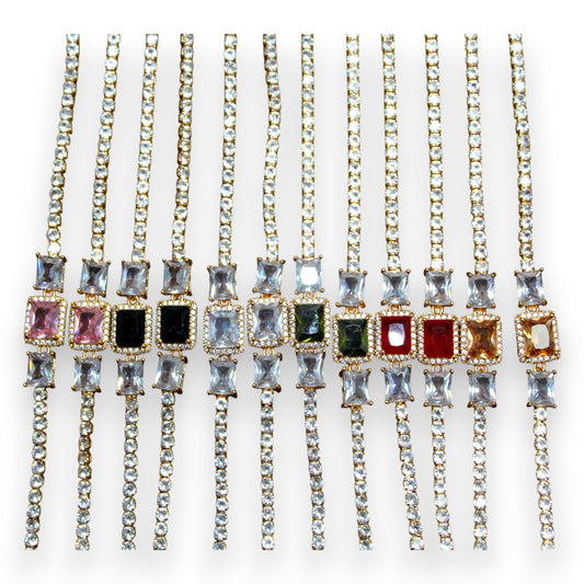 Elegant Rhinestone Bracelet Set (1 Dzn)