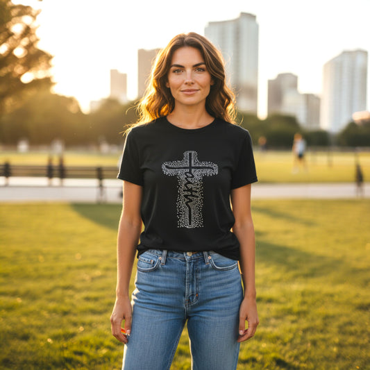 Sparkly Faith T-shirt-Black