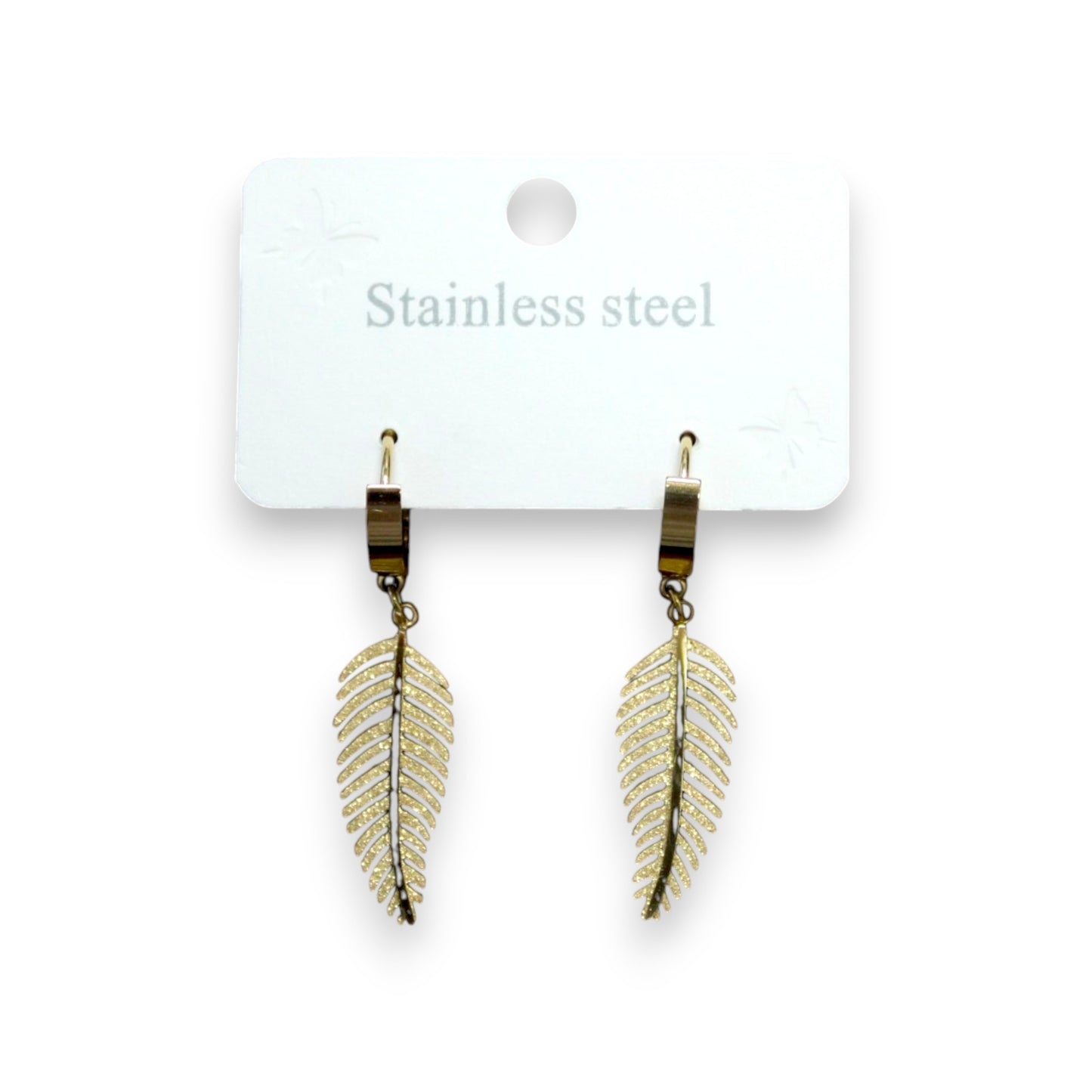 Feather Earring - Gold (1 Dzn)