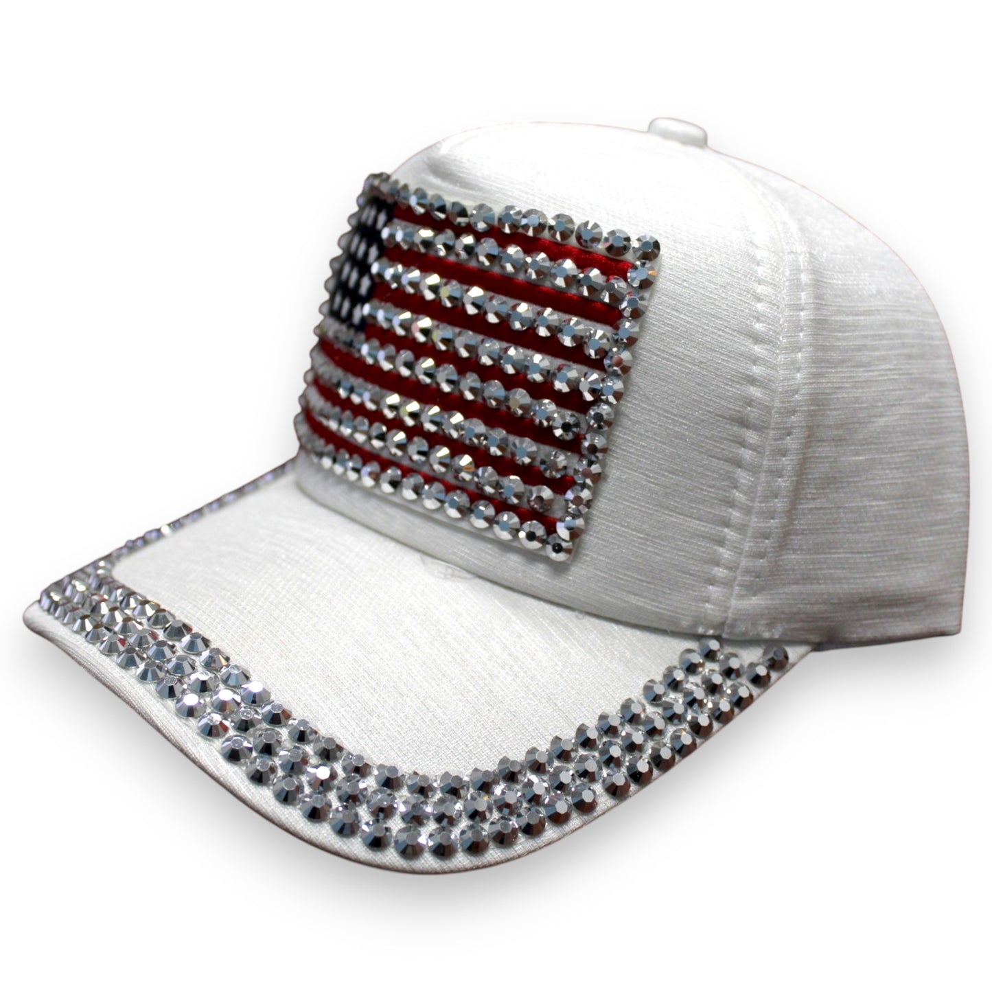 Sparkly Flag Hat - White (1 Dzn)