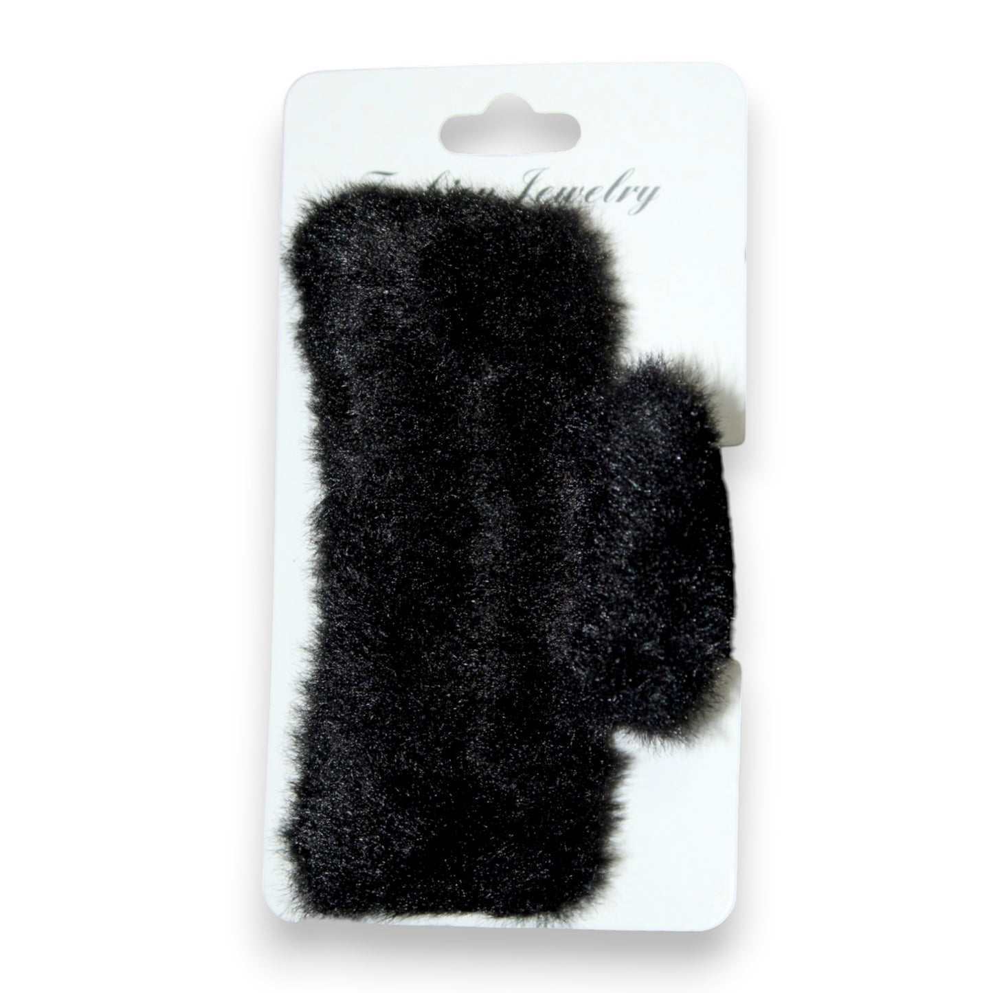 Fuzzy Hair Clip - Black (1 Dzn)