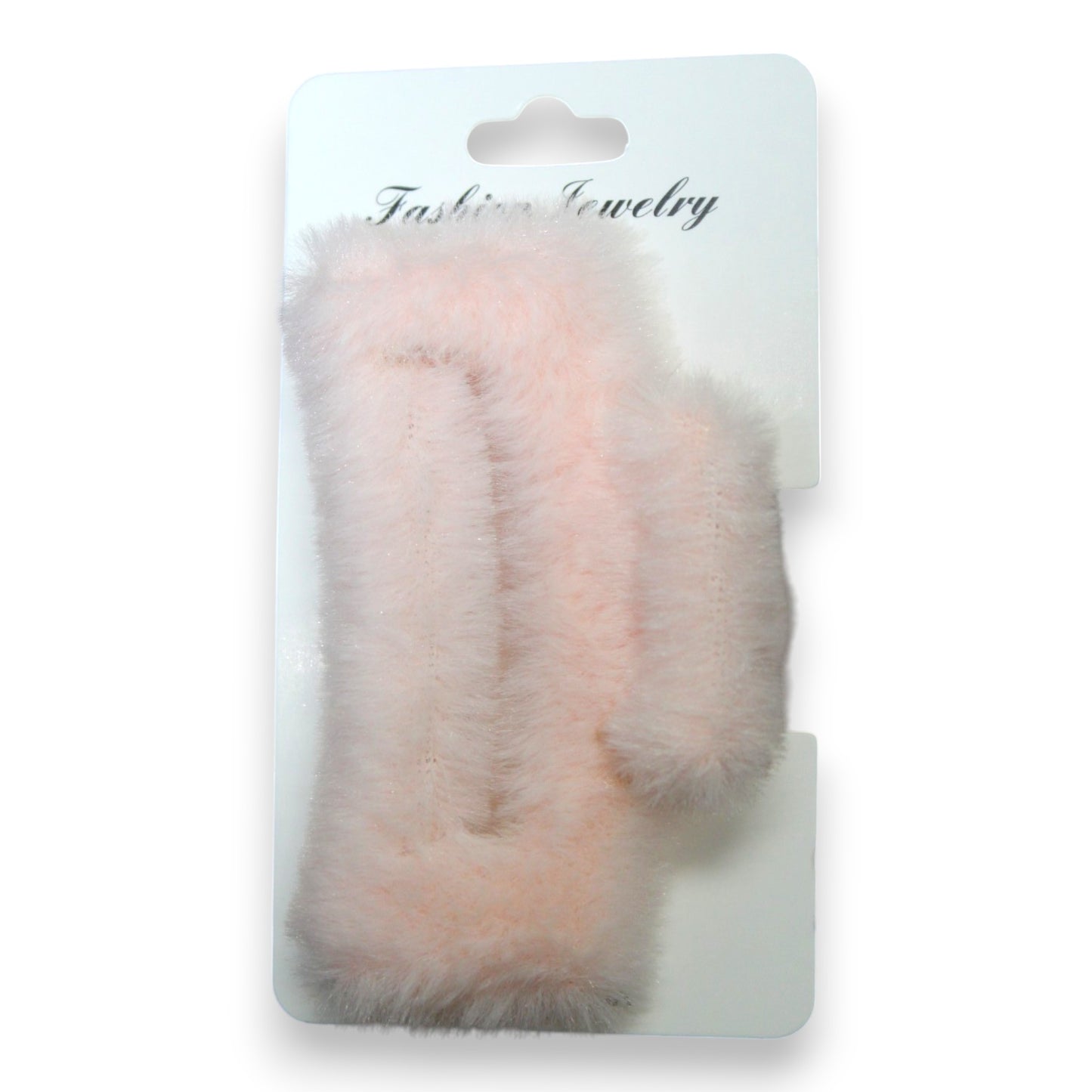 Fuzzy Hair Clip - Light Coral (1 Dzn)
