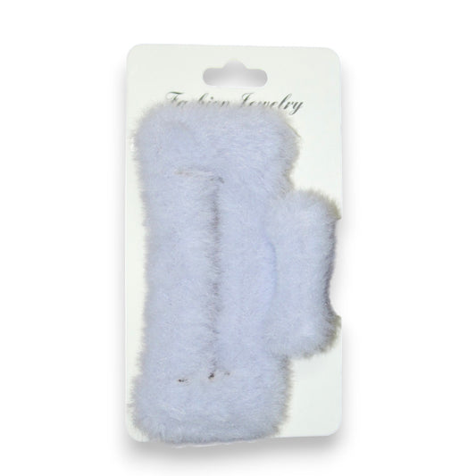 Fuzzy Hair Clip - Purple (1 Dzn)