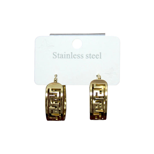 Geometric Hoop Earring - Gold (1 Dzn)