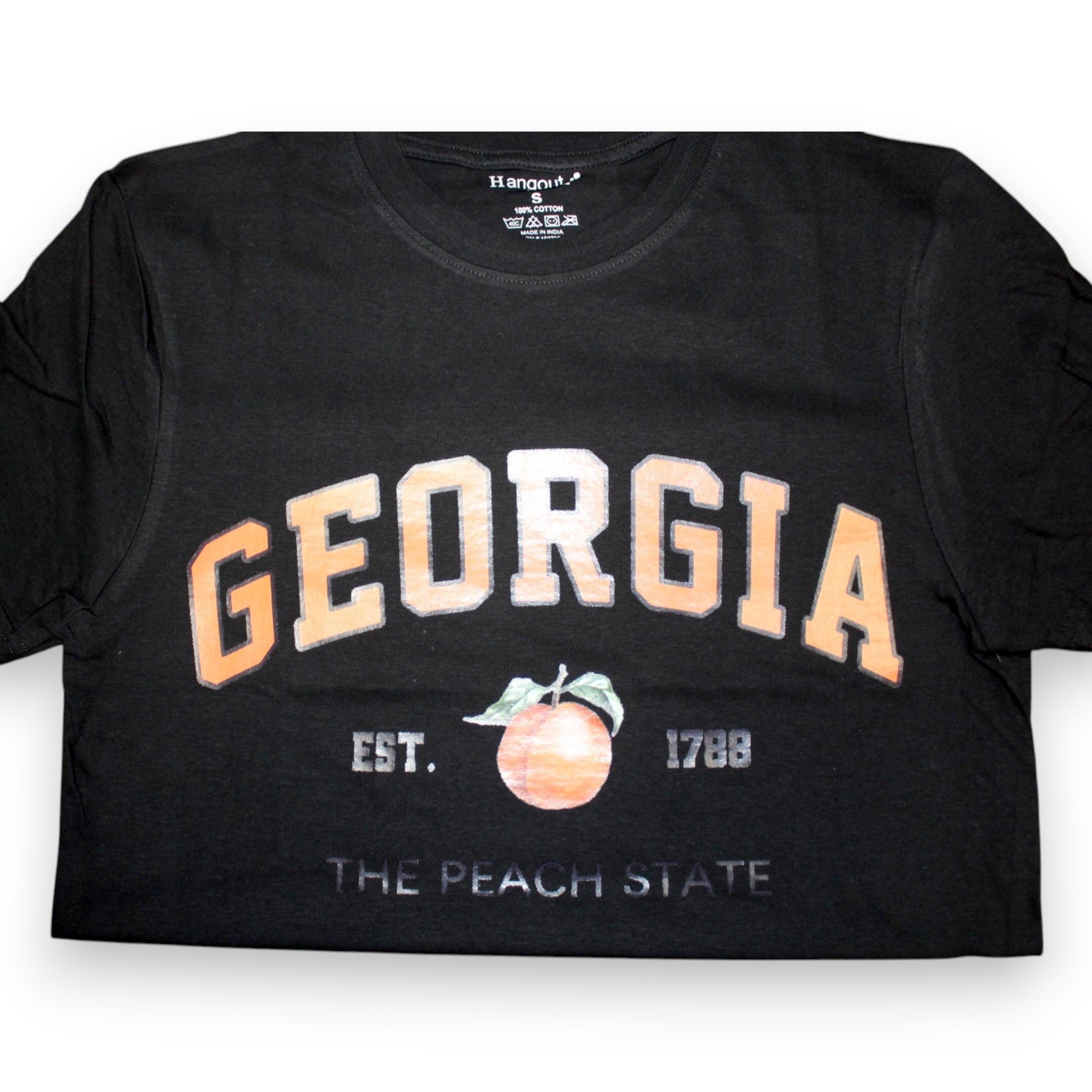 Georgia Where My Peaches At? State Shirt GA Distressed Tee