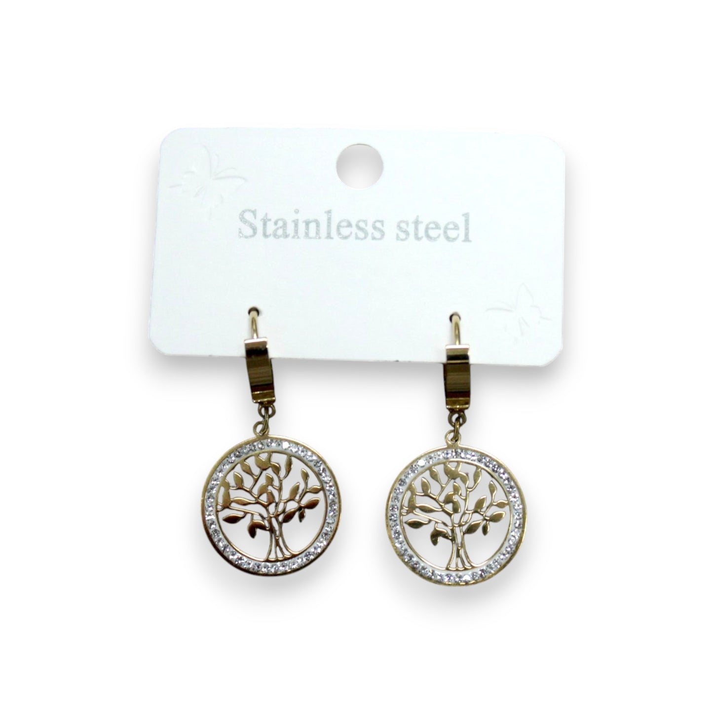 Tree Circle Earring - Gold (1 Dzn)