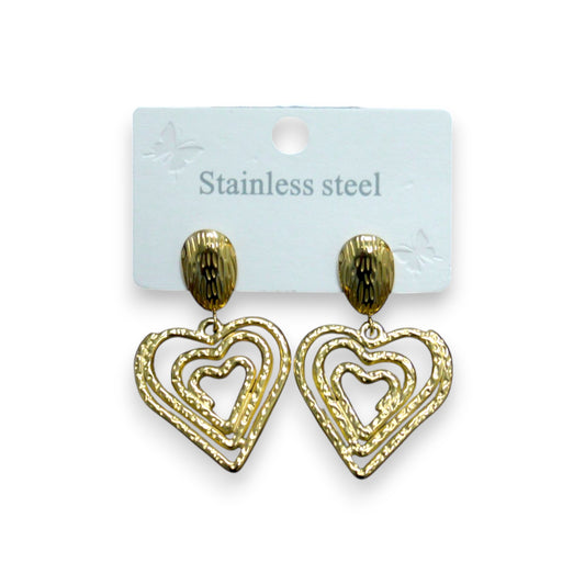 Heart Earring - Gold (1 Dzn)