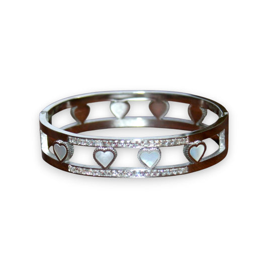 Heart Bangle - Silver (1 Dzn)