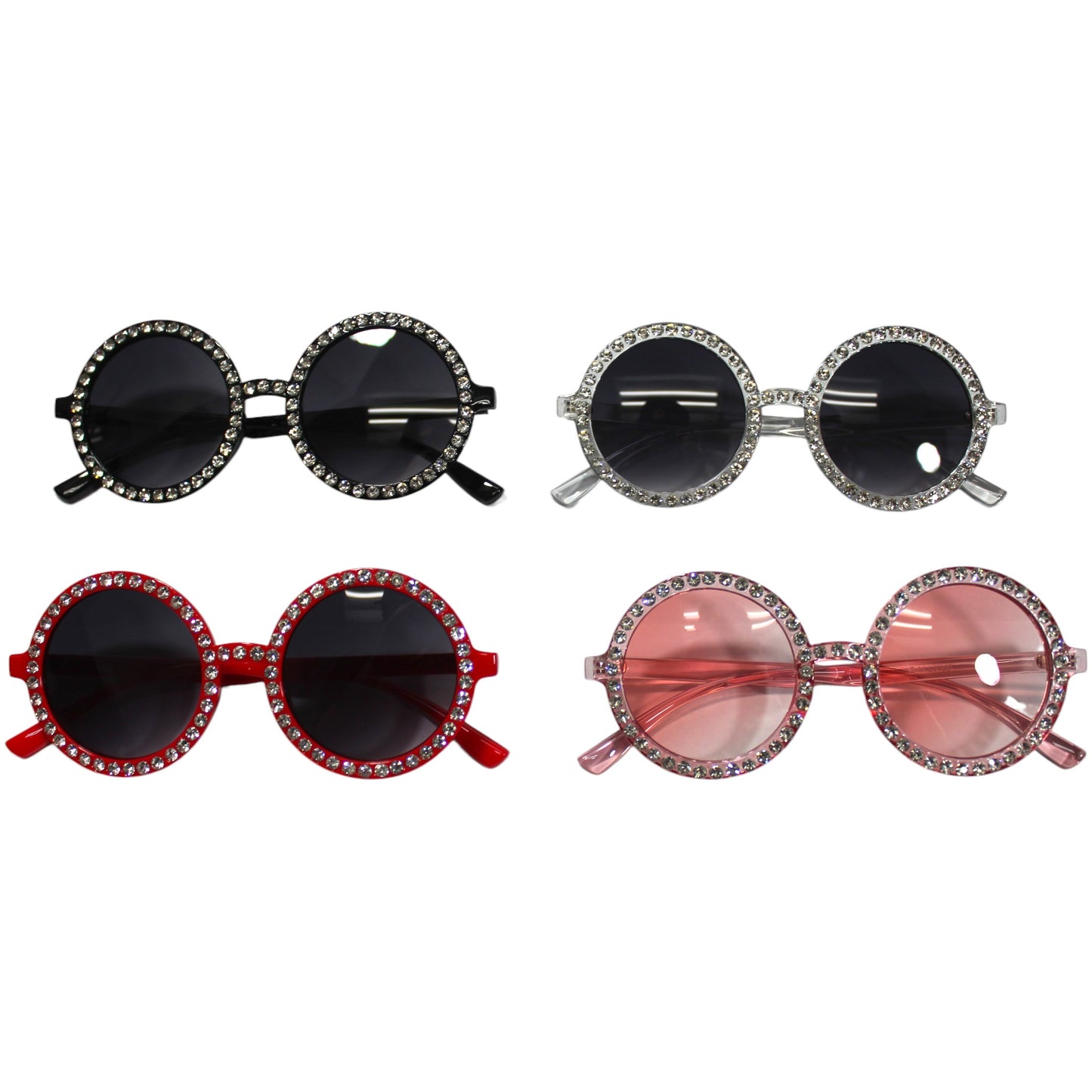 Round Rhinestone Sunglass Set - KT14