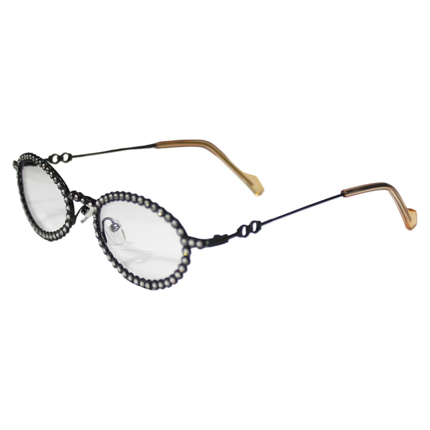 Oval Rhinestone Sunglass Set - KT23