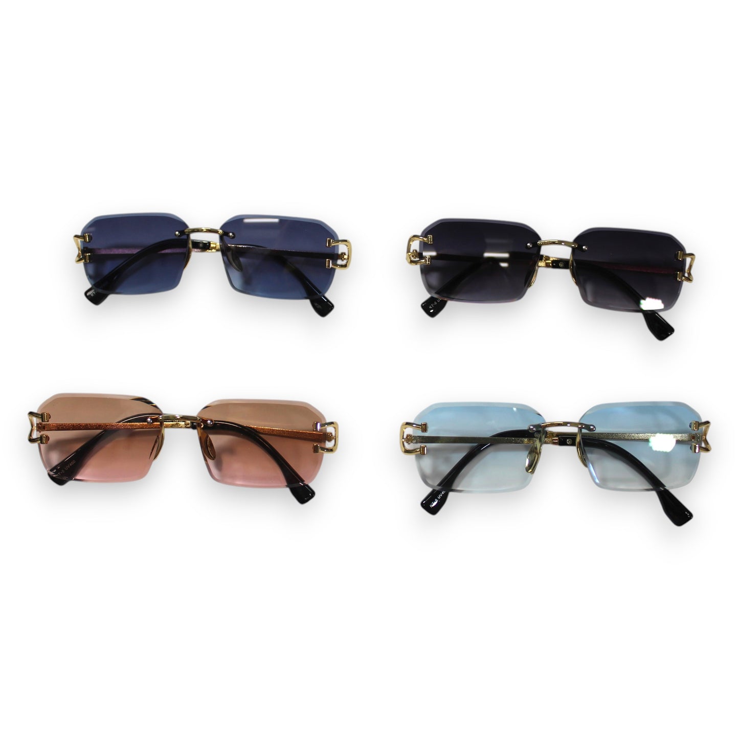Gradient Rectangle Sunglass Set - KT5