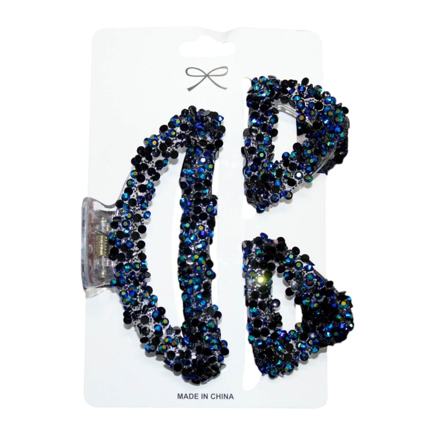 Sparkly Hair Clip Set - Navy (1 Dzn)