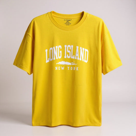 Long Island New York T-Shirt - Yellow