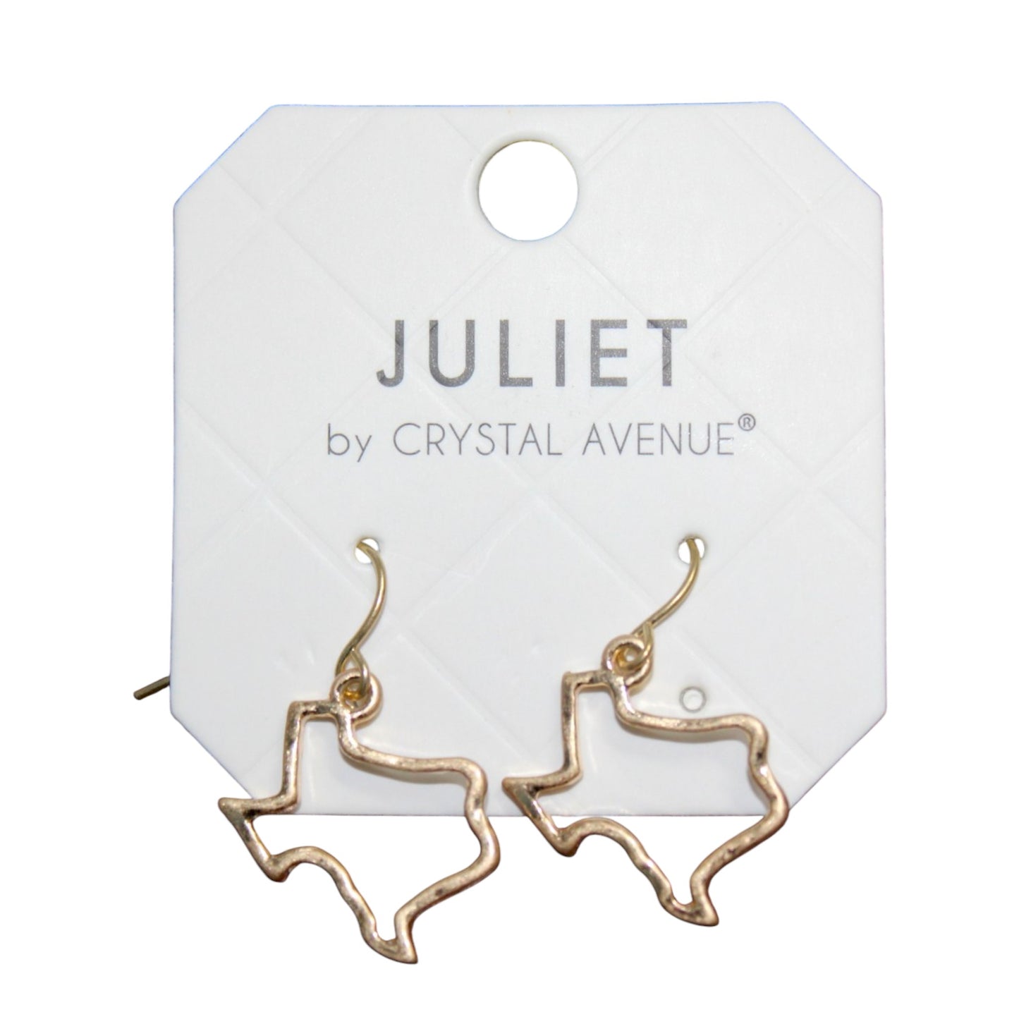 Texas Outline Dangly Earrings - 24802G (1 Dzn)