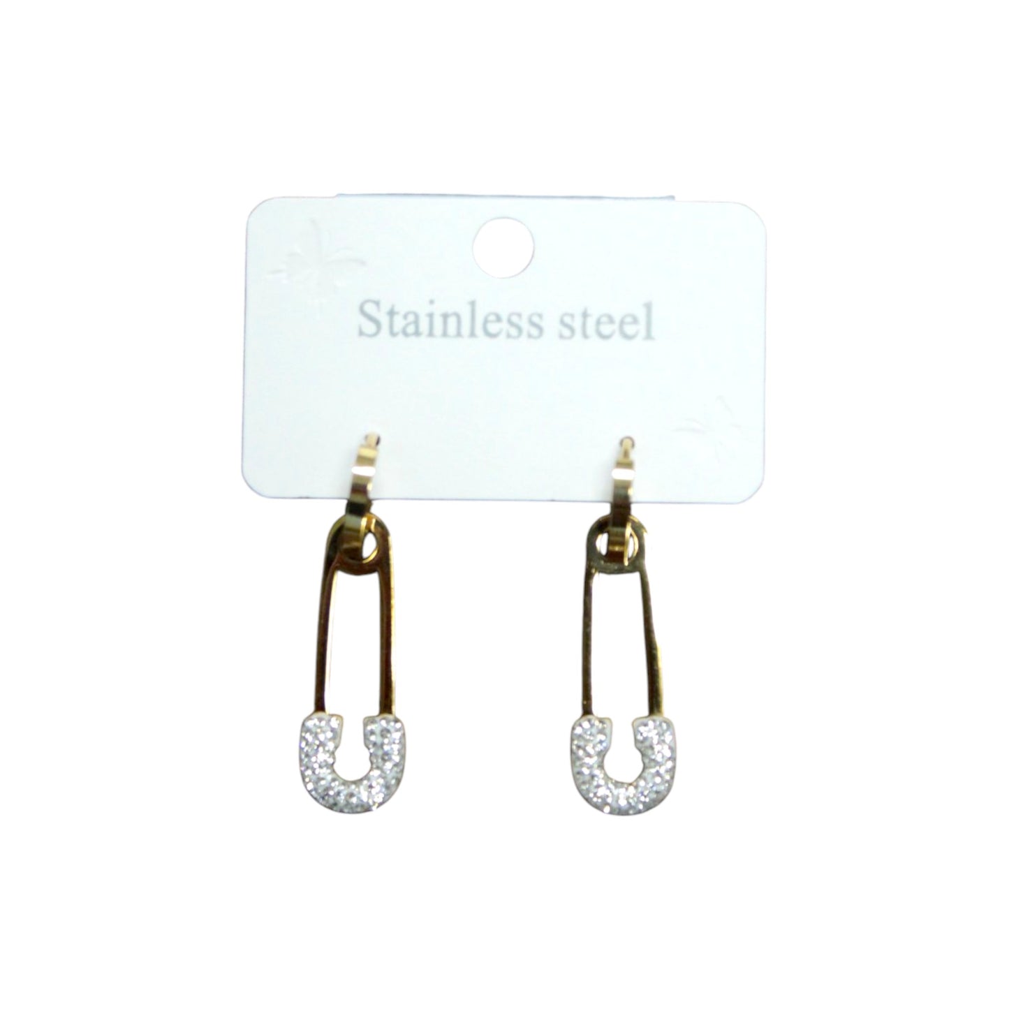 Rhinestone Paperclip Earring (1 Dzn)