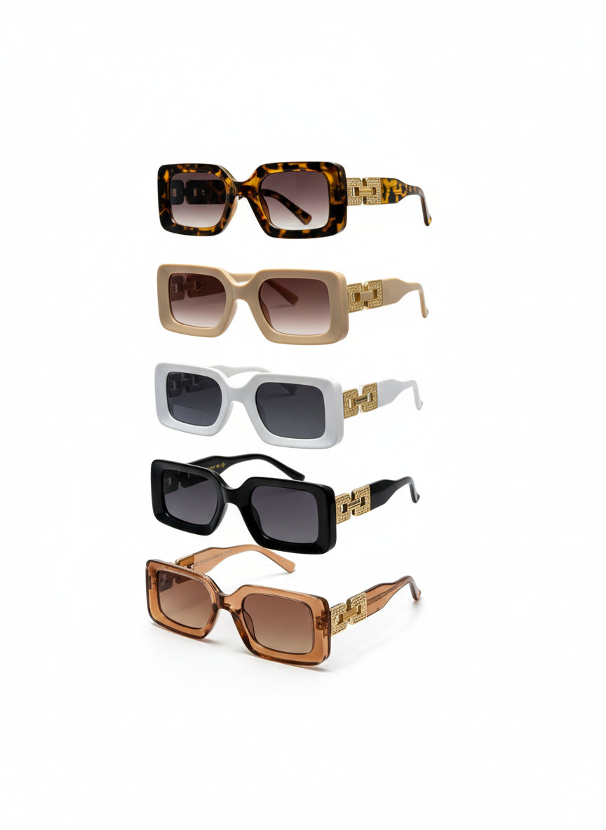 CY5596 Chunky Rectangle Fashion Sunglasses- $30/DZN