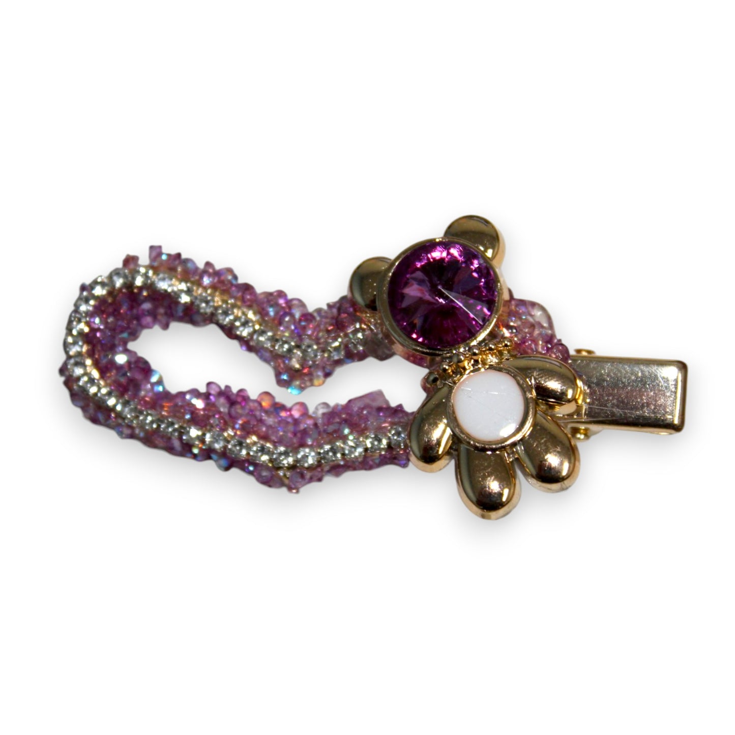 Curved Gem Bear Barrette Set (1/2 Dzn)