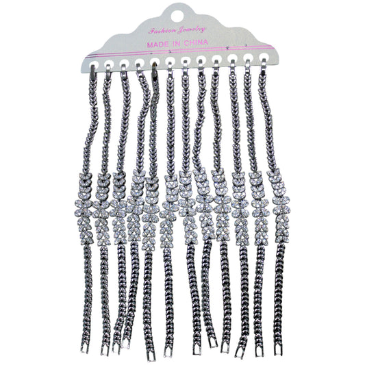 Sparkly Floral Bracelet Set (1 Dzn)