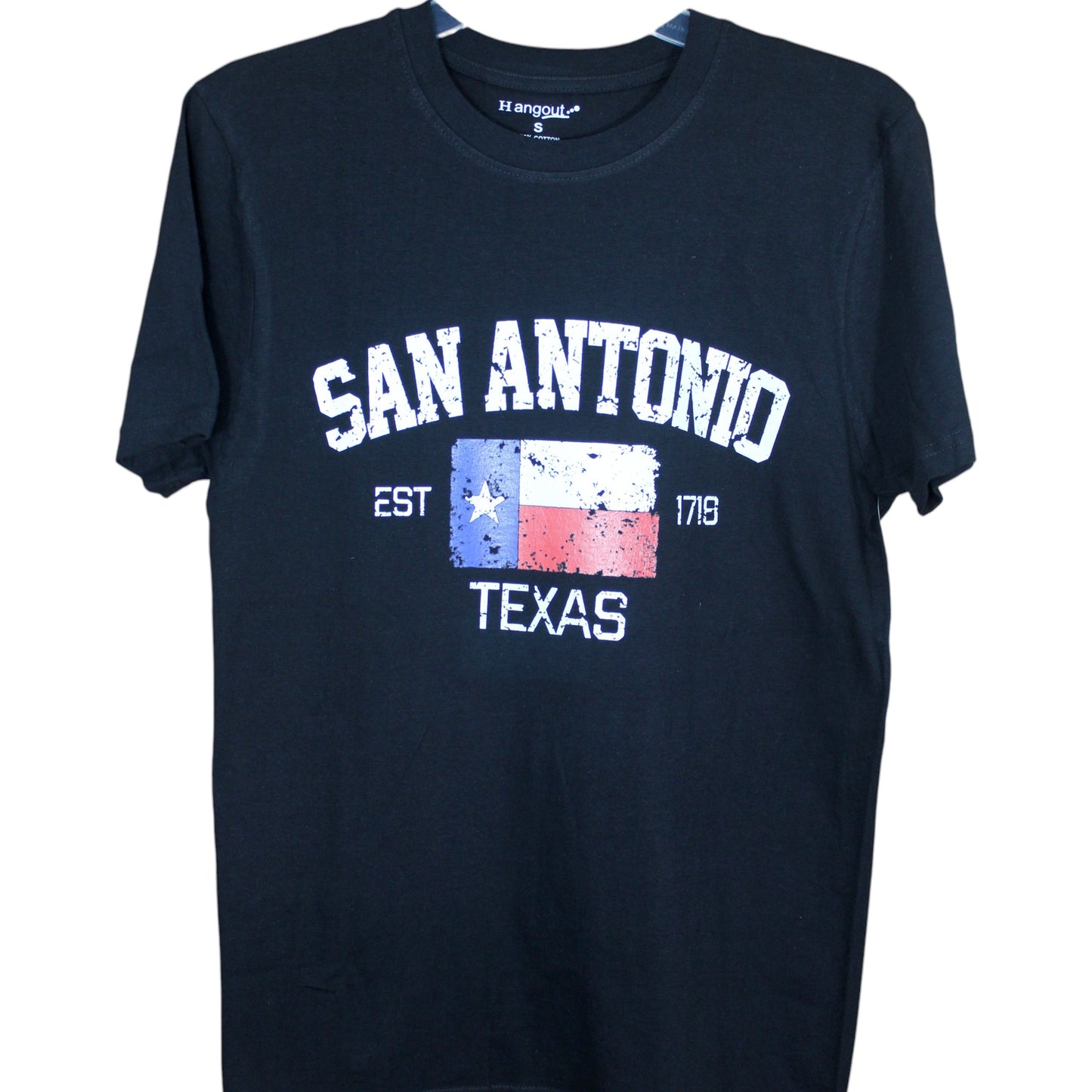 San Antonio est.1718 Flag T-Shirt - Black
