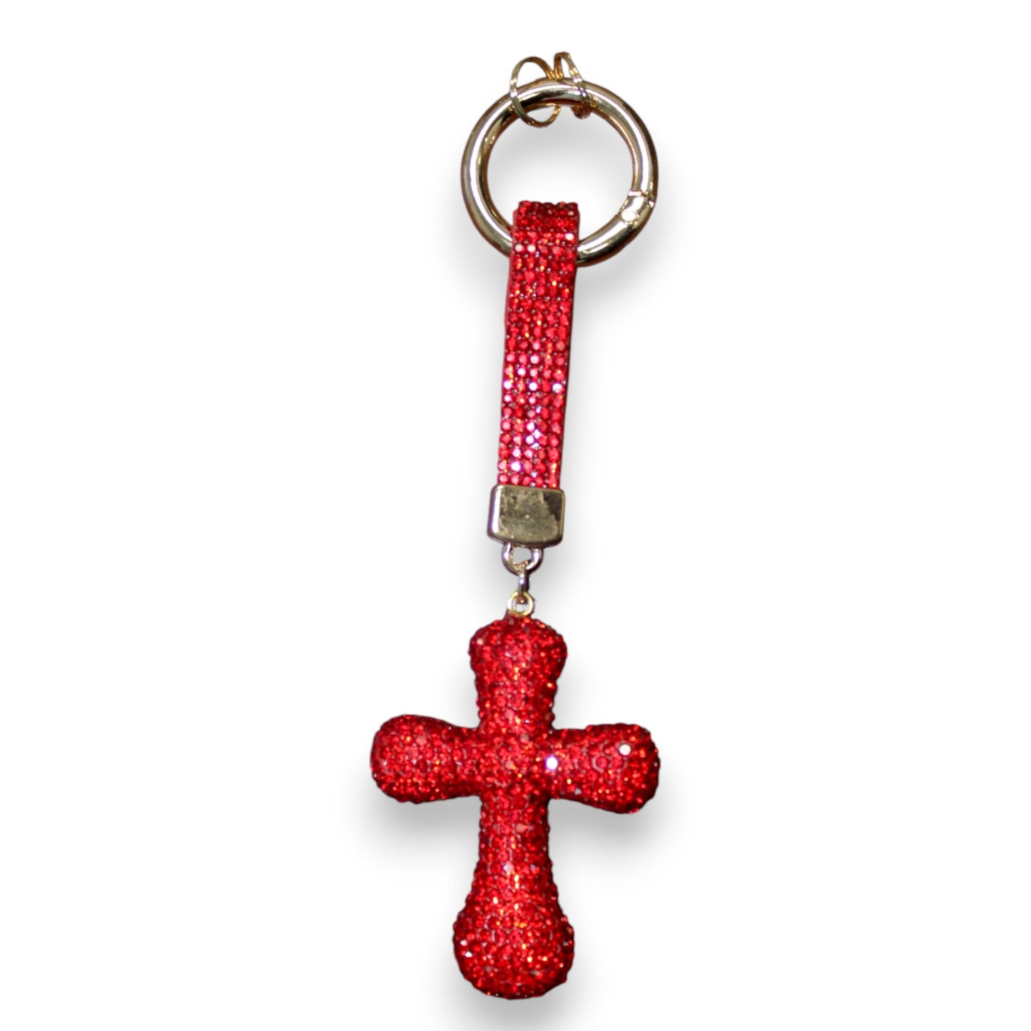 Sparkly Cross Keychain Set