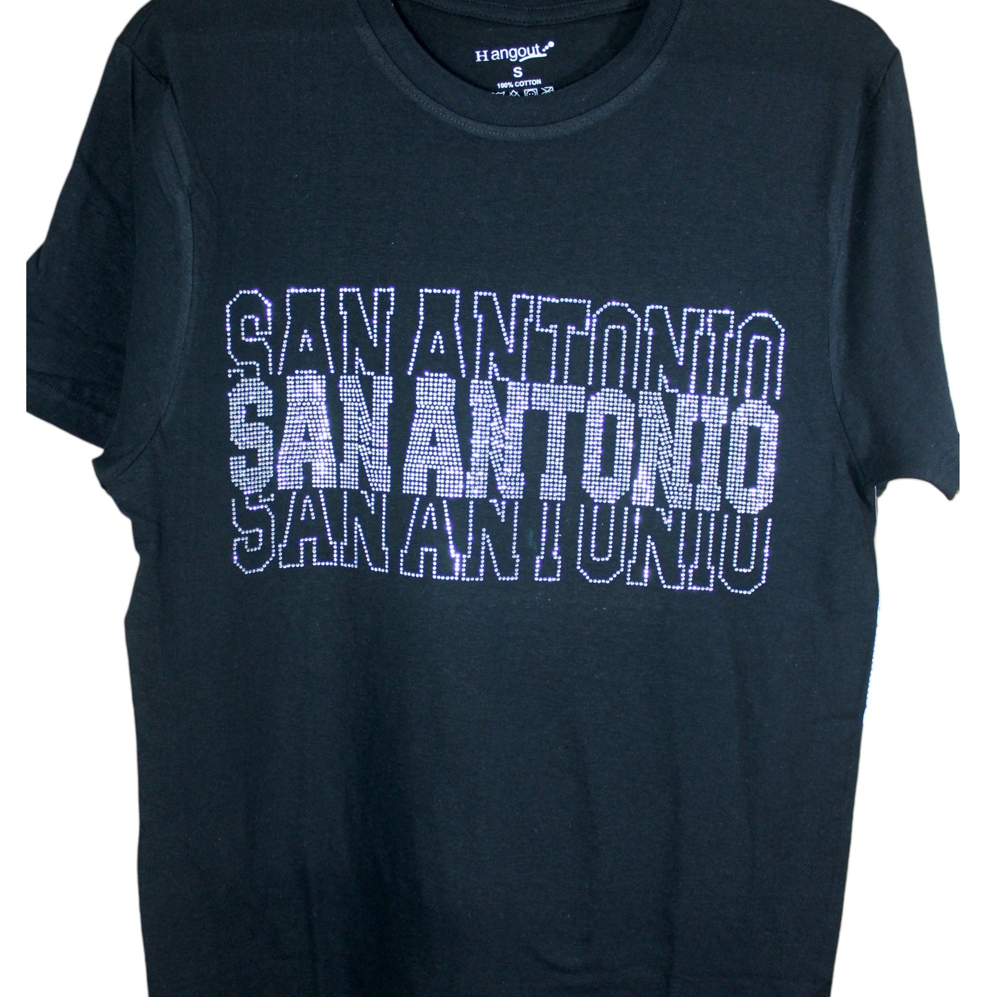 Sparkly San Antonio T-Shirt - Black