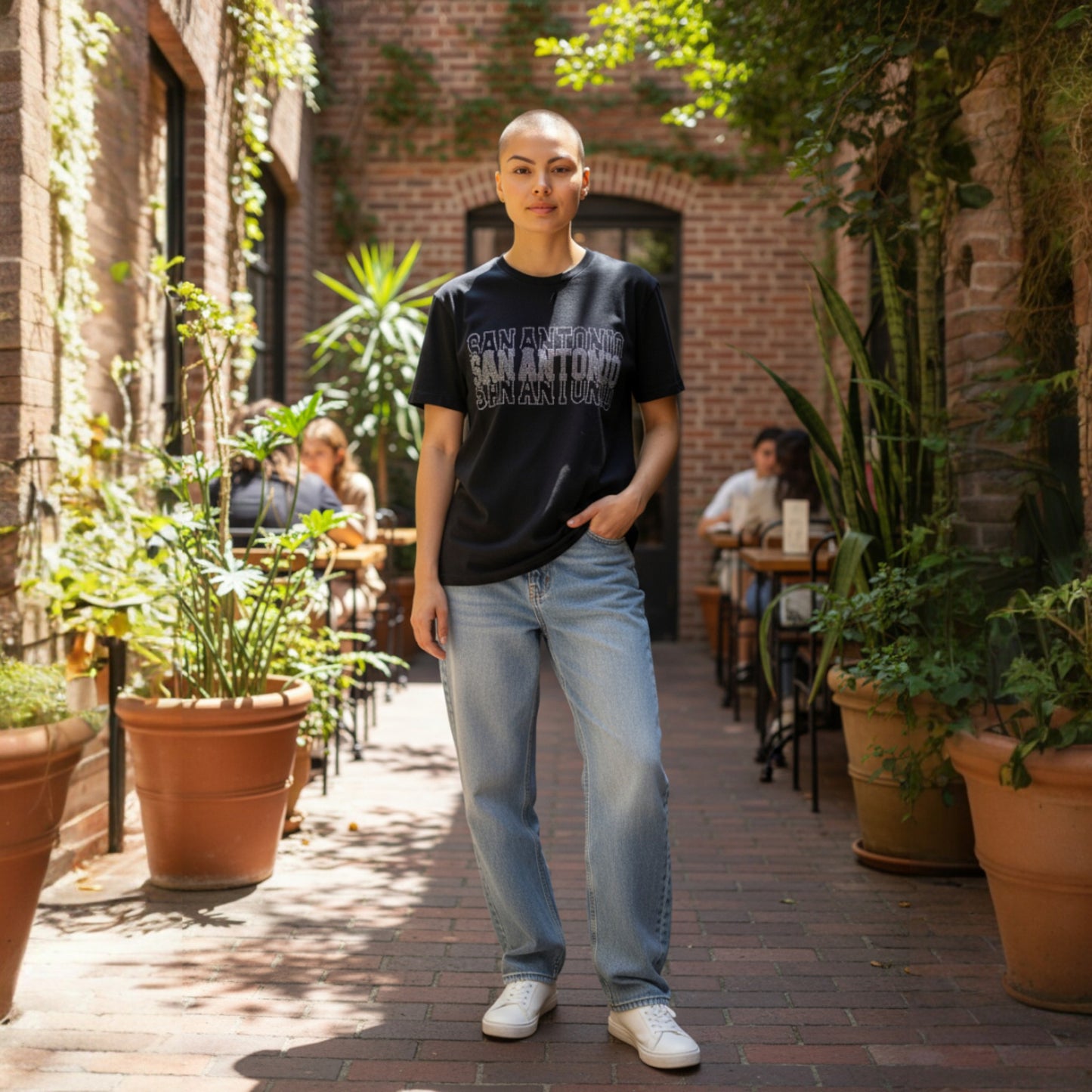 Sparkly San Antonio T-Shirt - Black