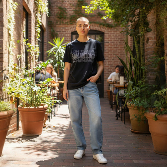 Sparkly San Antonio T-Shirt - Black