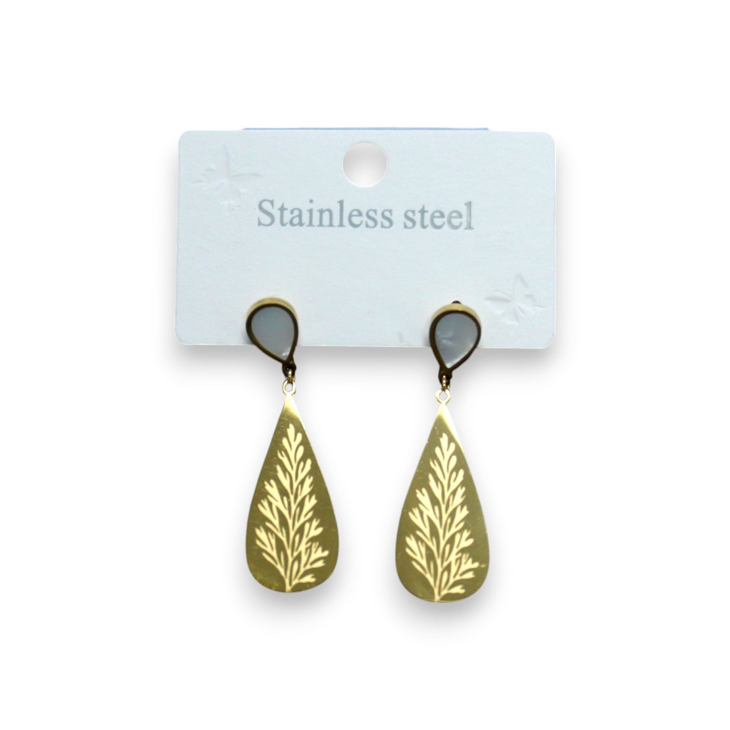 Leaf Teardrop Earring - Gold (1 Dzn)