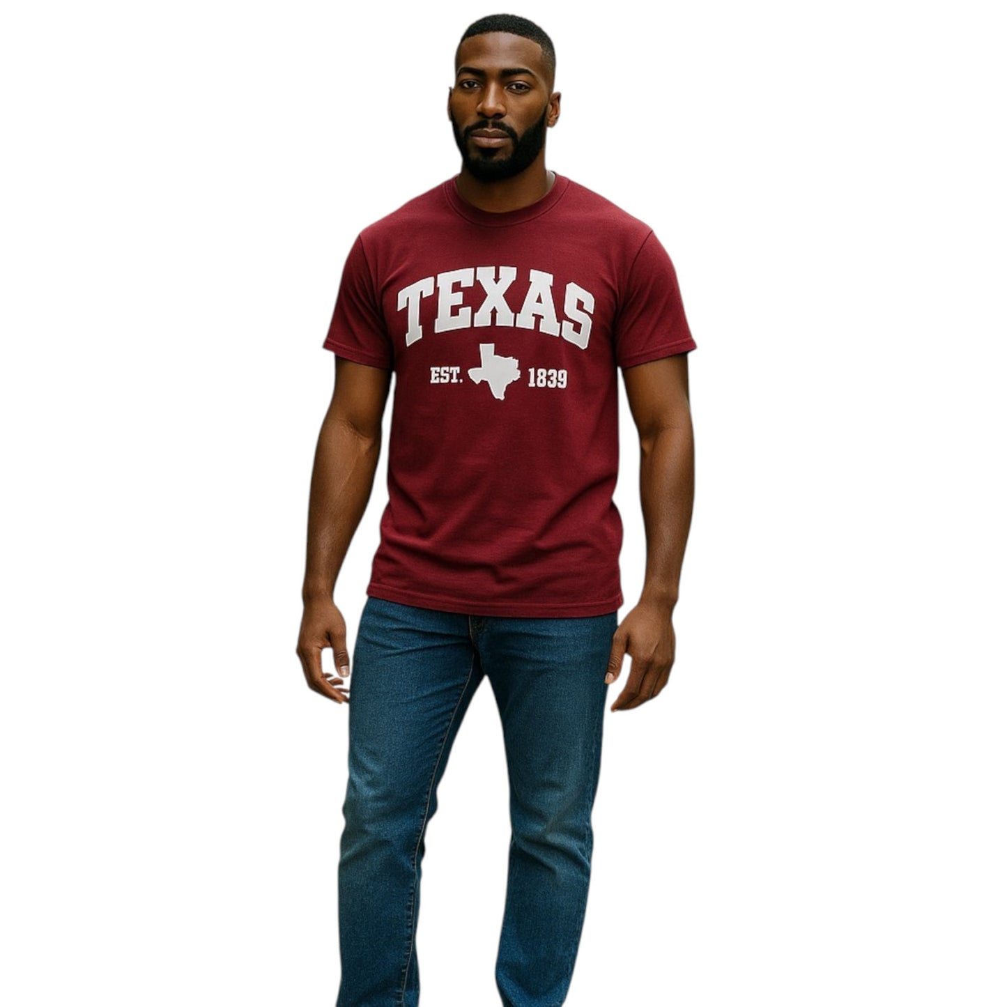 Texas EST.1839 T-Shirt - Maroon