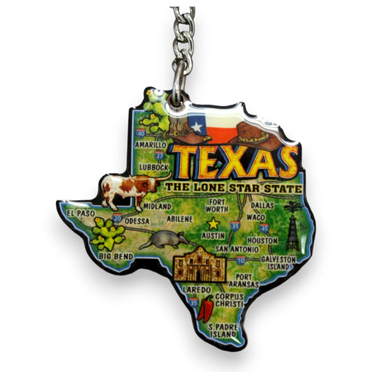 Texas Map Keychain Set (1 Dzn)