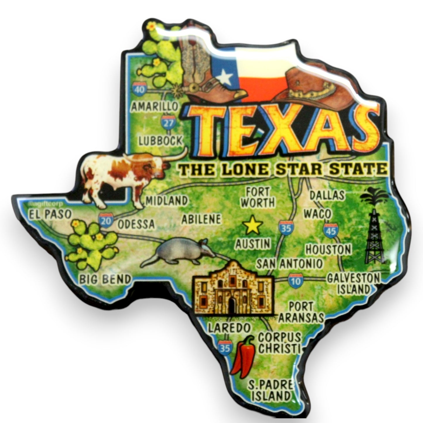 Texas Map Magnet Set (1 Dzn)