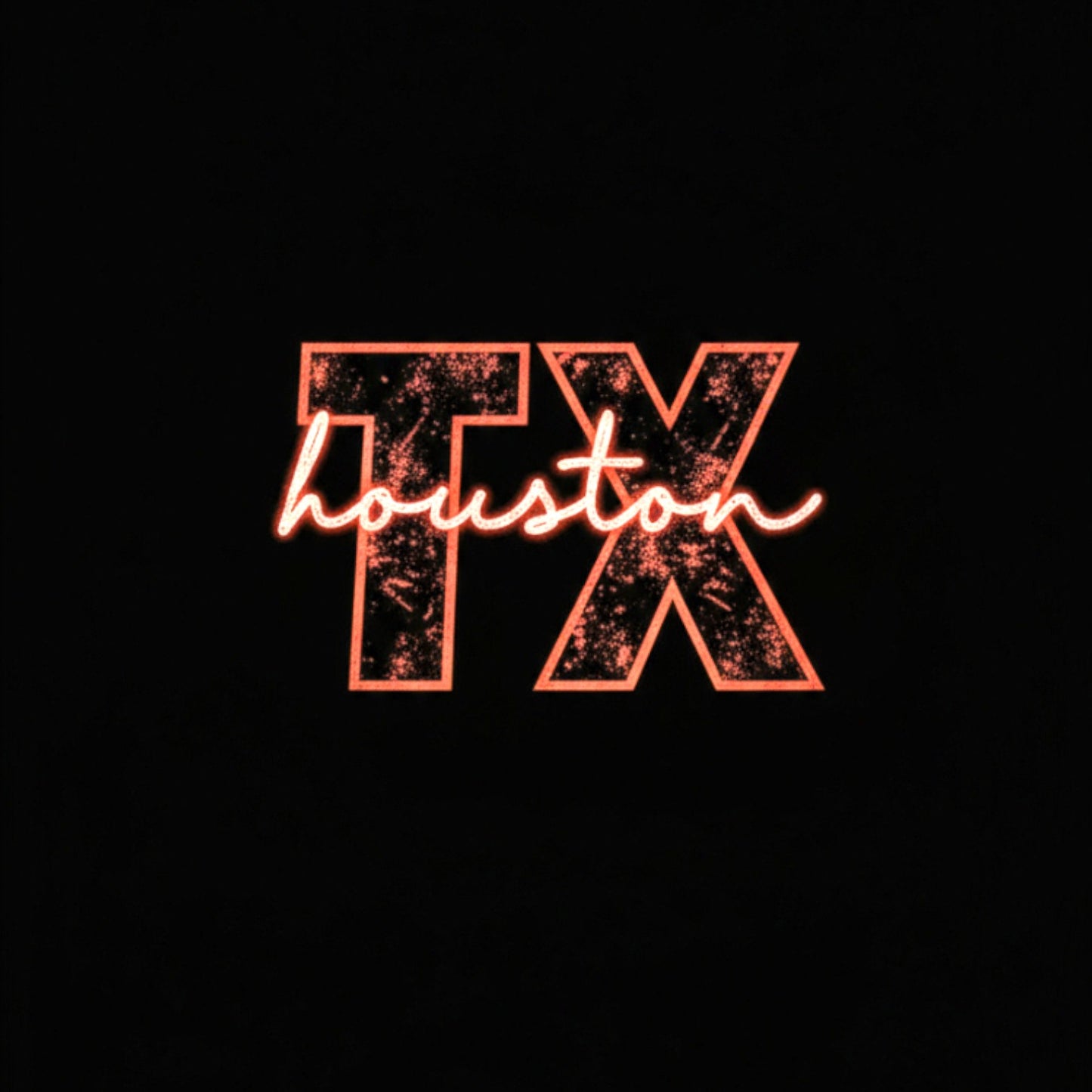 Texas Houston T-shirt-Black